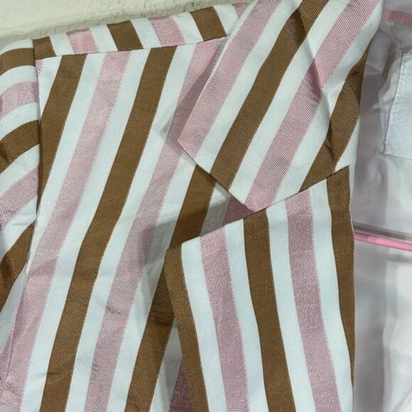 (N3) Frame Pink Brown White Striped br Blazer Jacket NWT Retail $580 Size‎ 6 - Picture 6 of 12